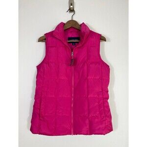 Lands’ End Women’s Lightweight Down Puffer Vest Pink Size Small